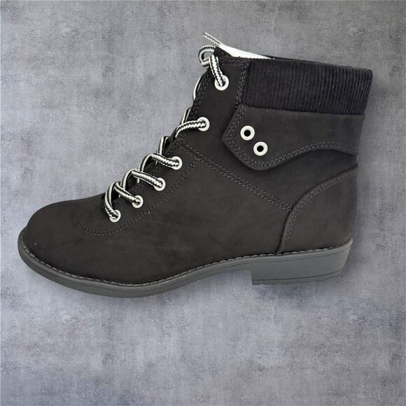 St Johns Bay Boots Women's Black Shae Lace Up Ankle Hiking Combat SZ/ 7.5 M - Picture 9 of 13